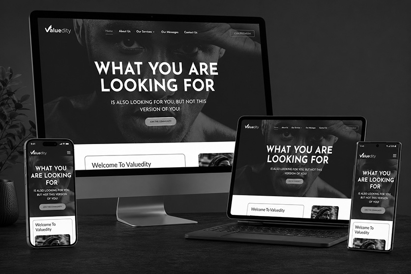 Valuedity website design and development